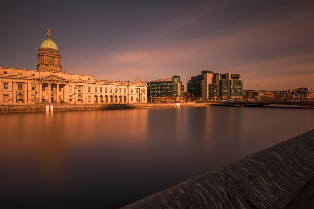 An image of the Dublin financial district