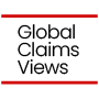 Icon of "Global Claims View" spelled out in between 2 red lines