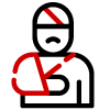 icon of an injured person