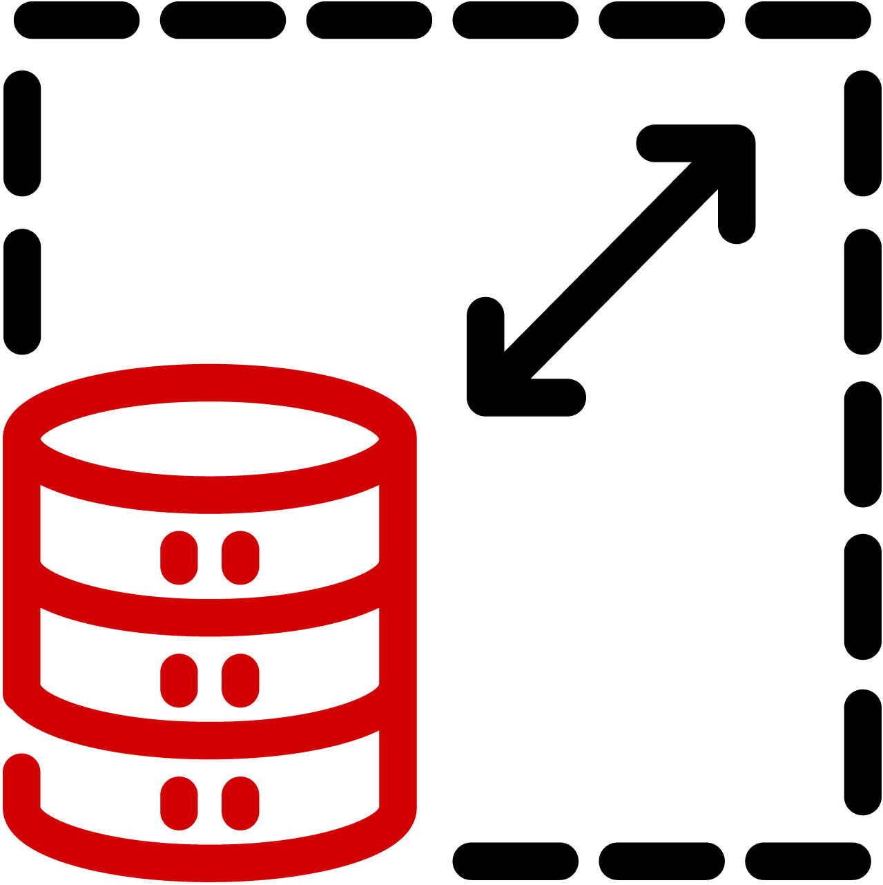 Icon of a scalable database