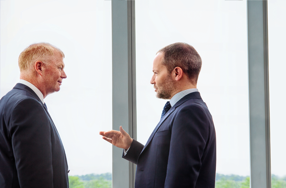 RGA's John Rutherford meets with Colin Westin to discuss global health topics