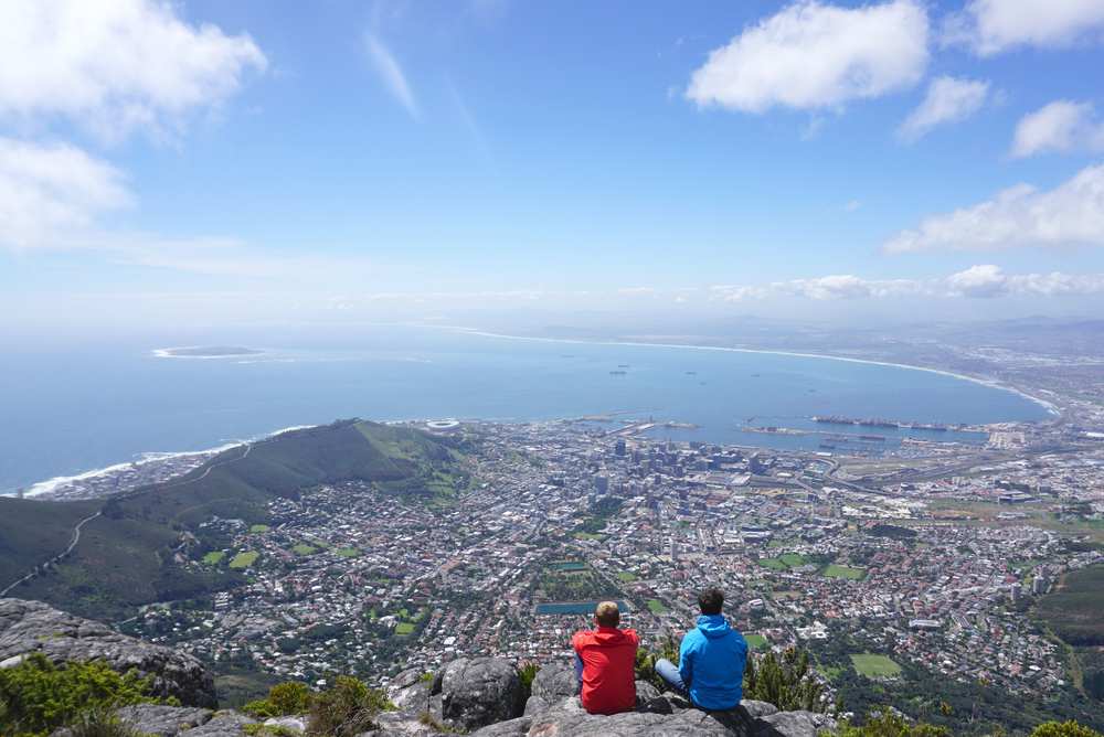 Image of individuals looking at cape town skyline