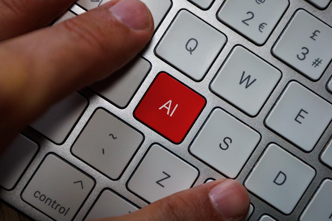 AI key on a computer keyboard