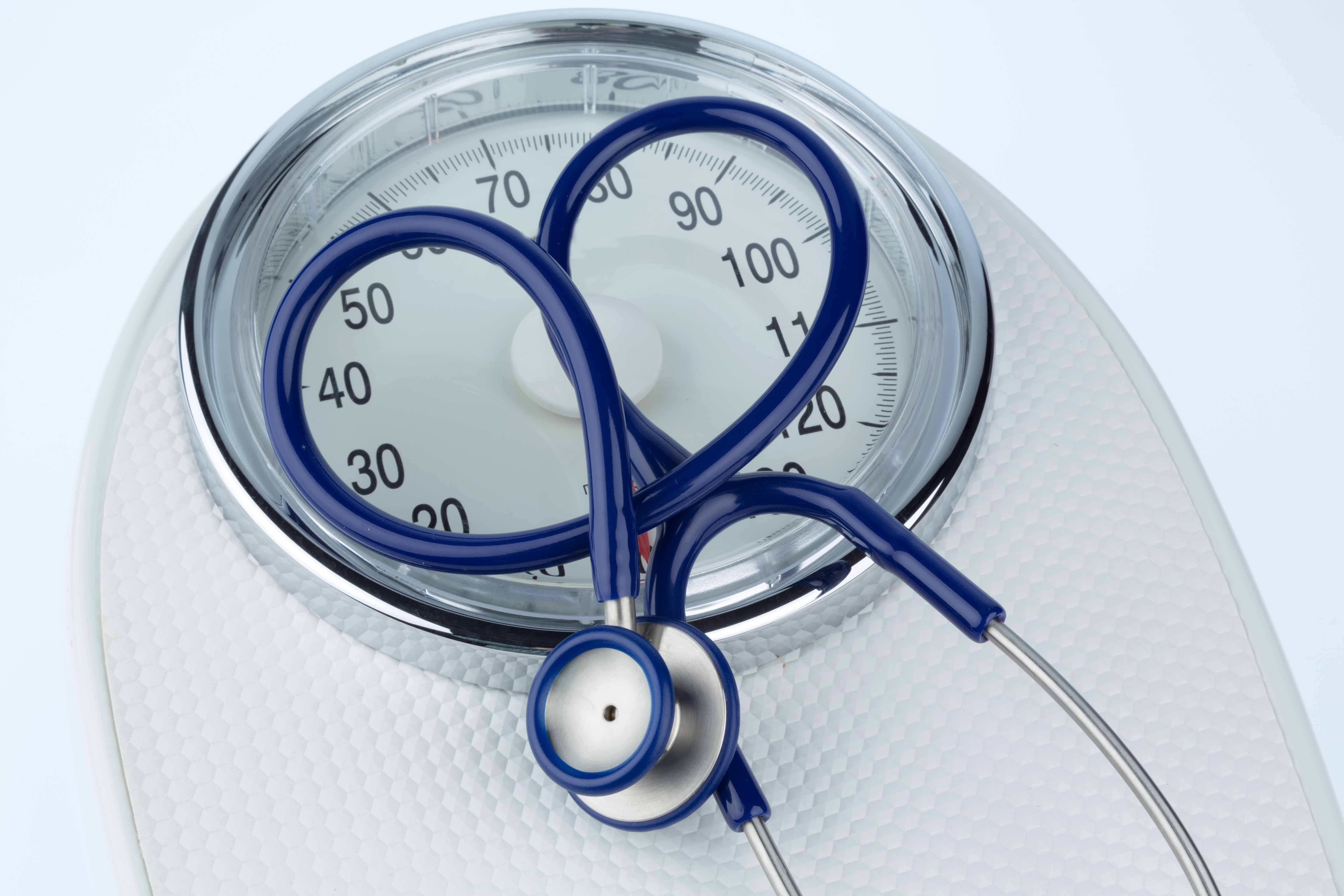 weight scale and stethoscope