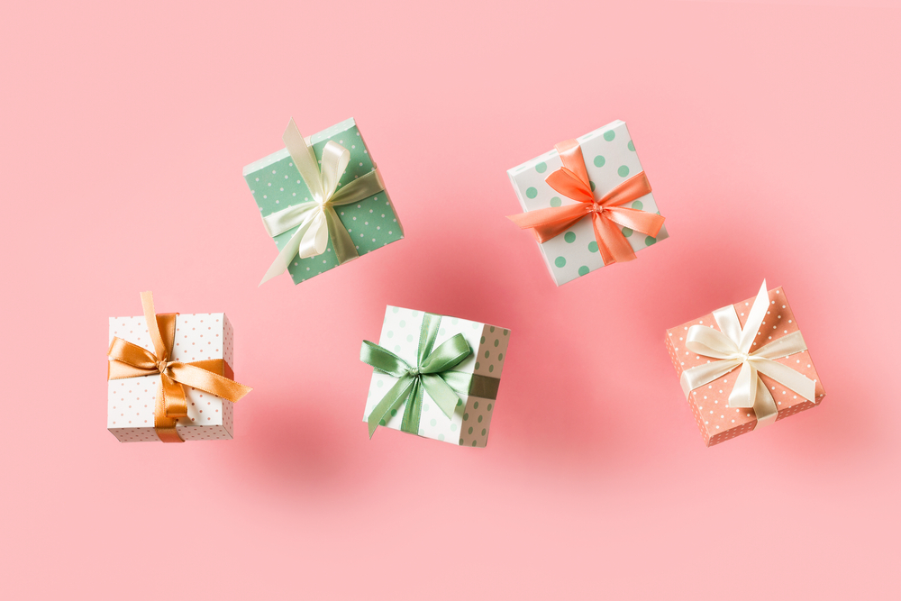 Image of a gifts floating in a group