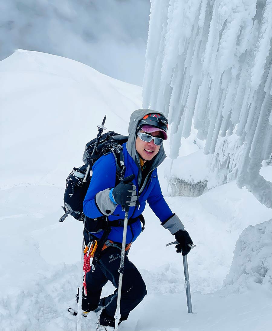 Howard Liao summits the 5,897 meter stratovolcano Cotopaxi in Ecuador.