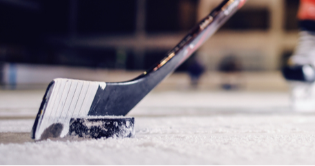 Skating to where the puck will be hockey image