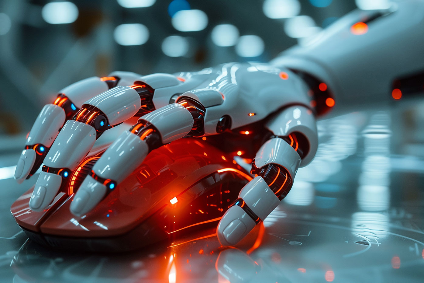 Robotic hand using a computer mouse