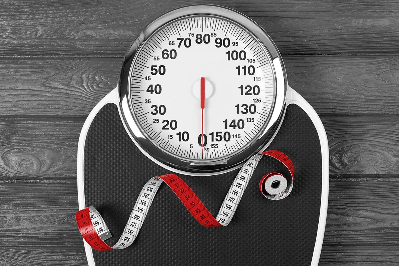 Weight scale and measuring tape