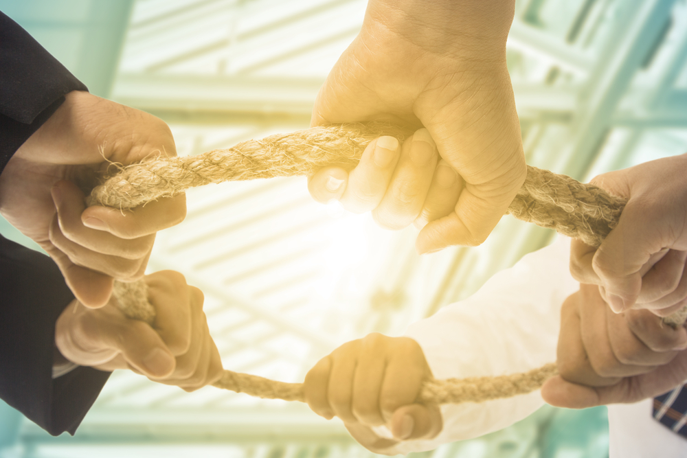 Rope circle showing collection and teamwork