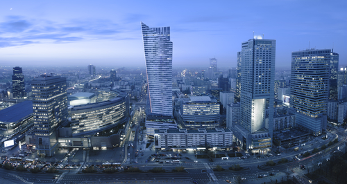 Skyline of Warsaw, Poland