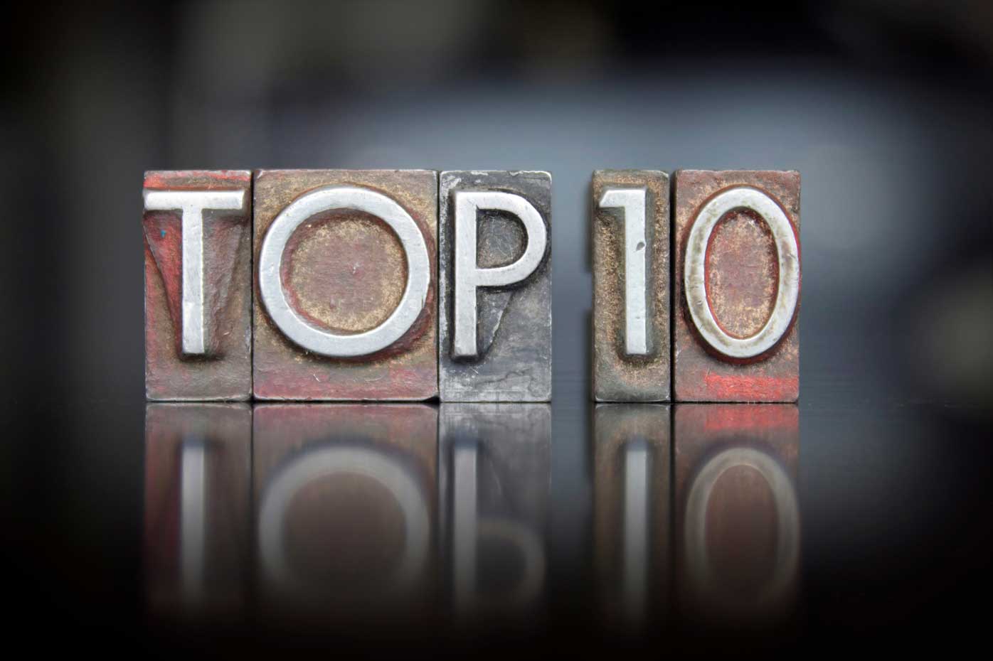Top 10 stamped graphic