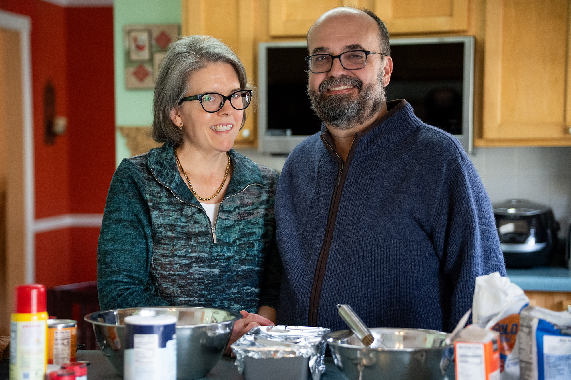 jeff and tracy in the kitchen