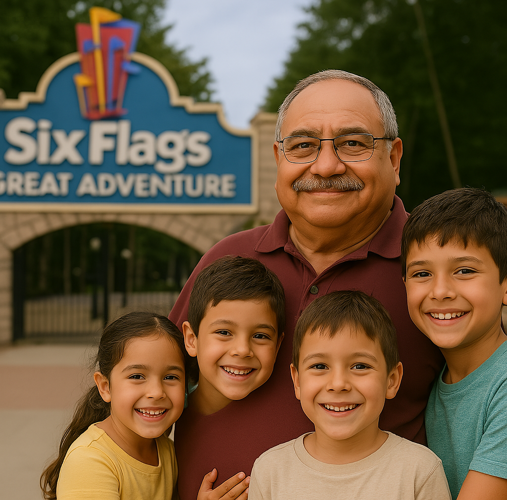 Robert Macias with grandkids