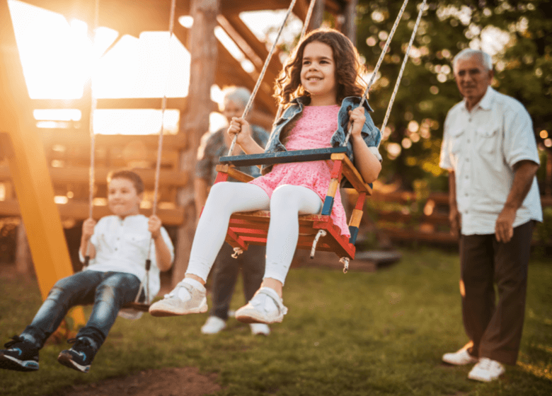 Kids on Swings