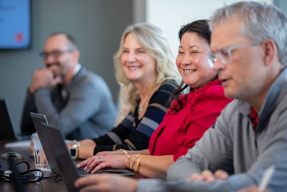 RGA underwriting team in a meeting