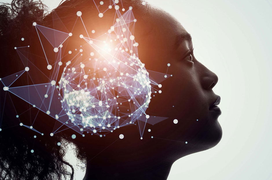 A woman gazes ahead with the world on her mind
