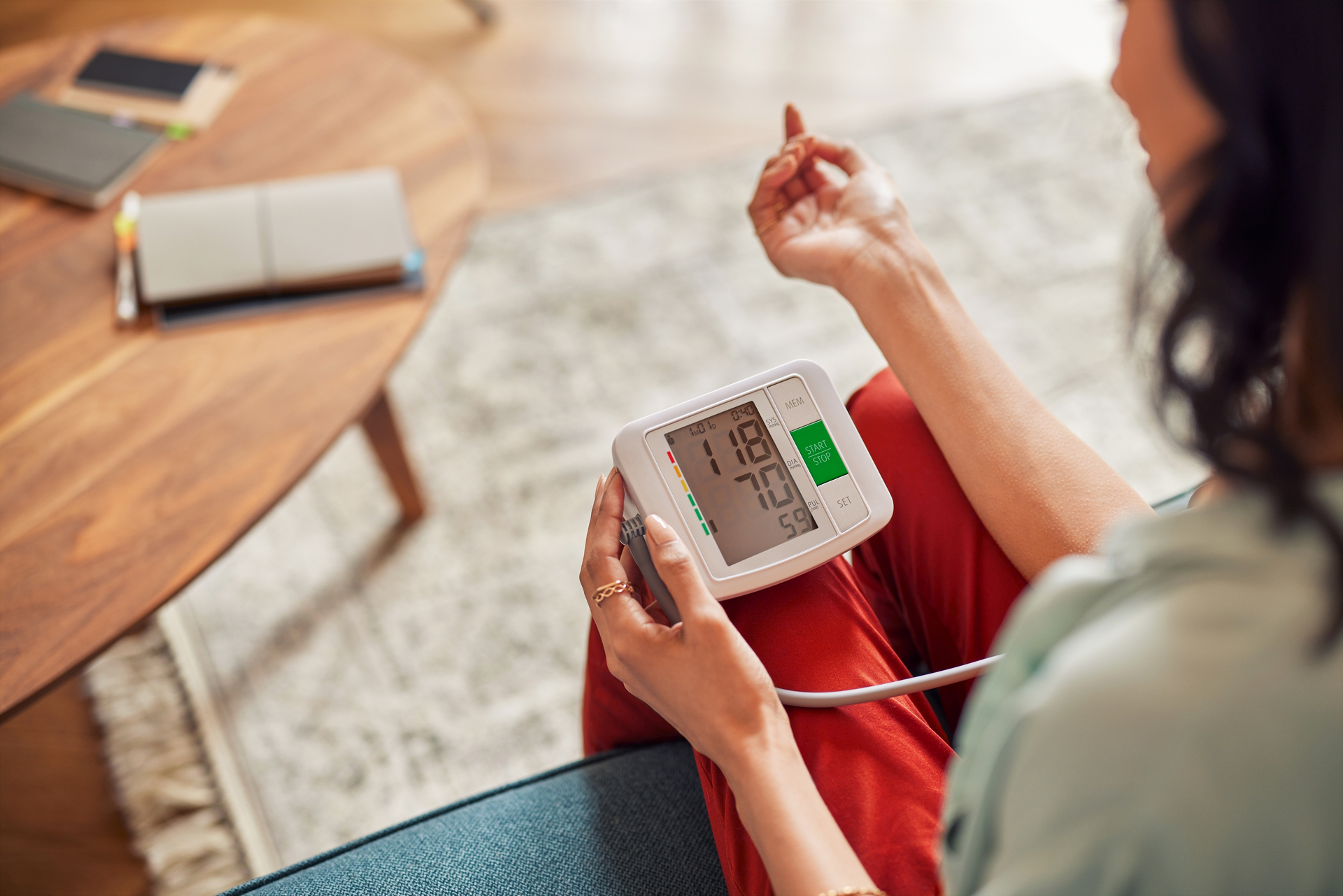 Women Taking Her Blood Pressure