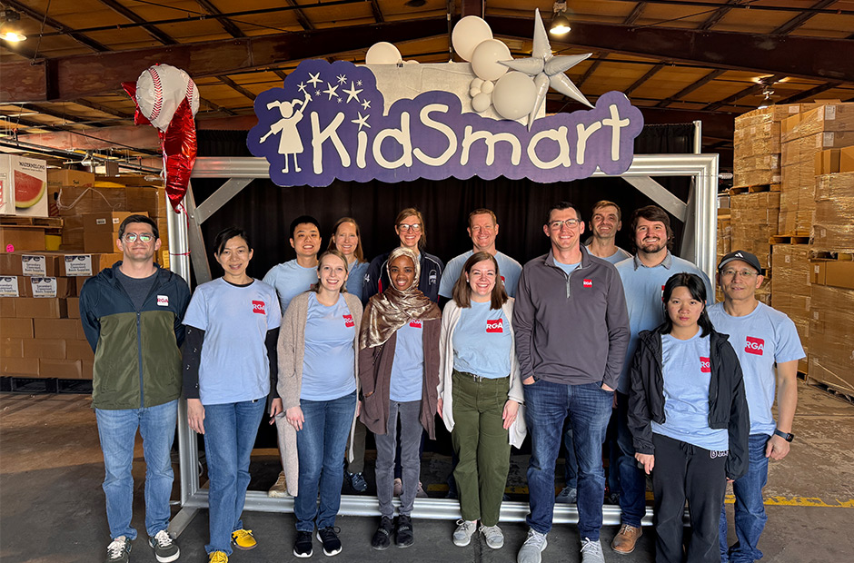 RGA employees volunteering at KidSmart
