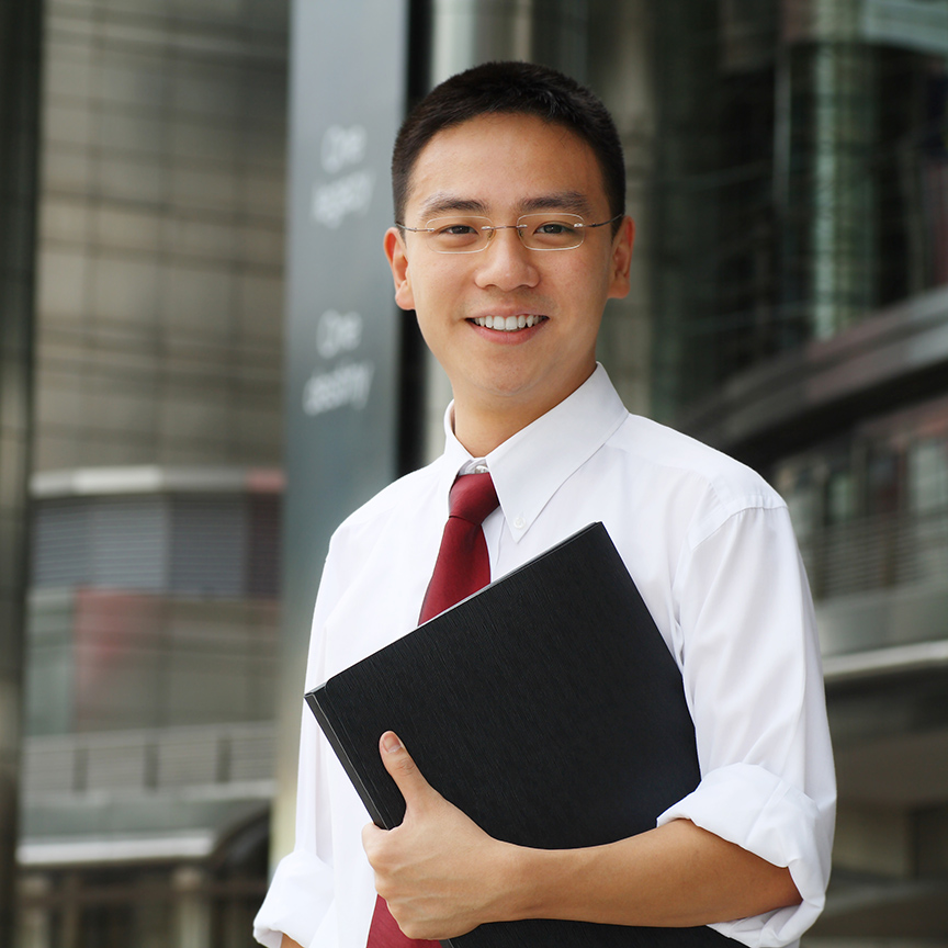 Man with a portfolio