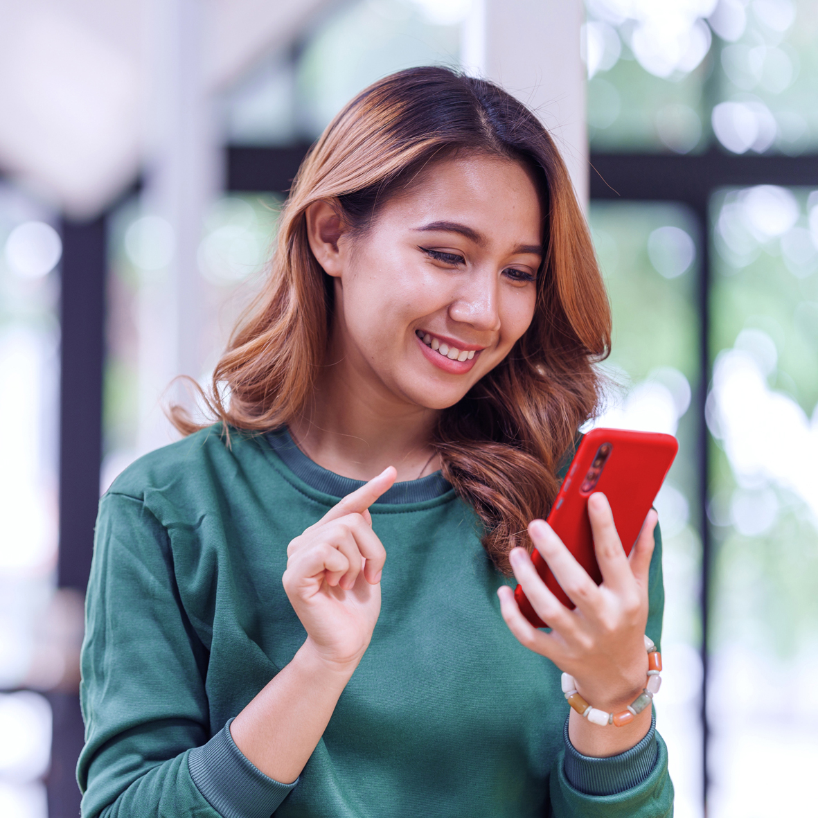 Woman making a phone call