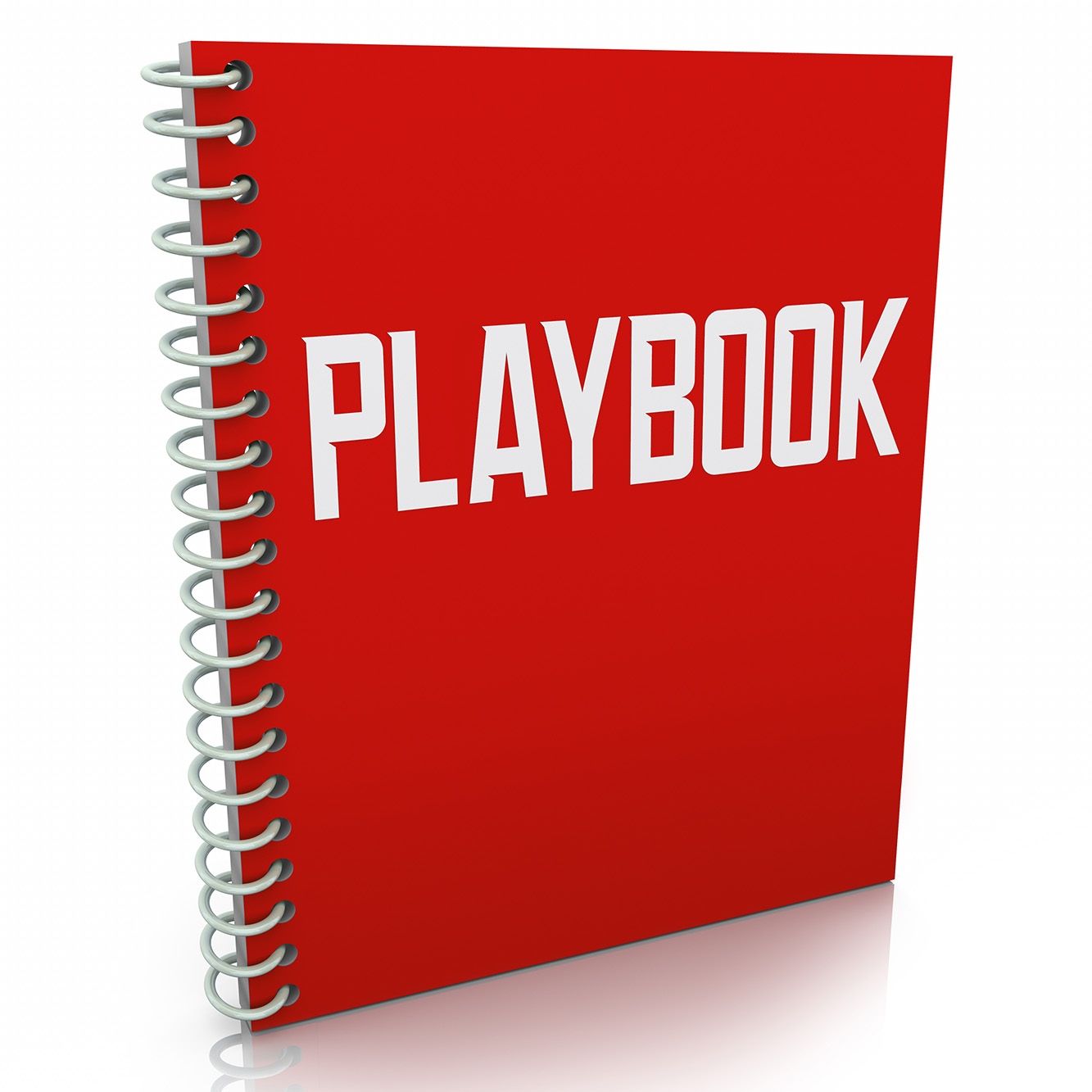 A spiral-bound playbook