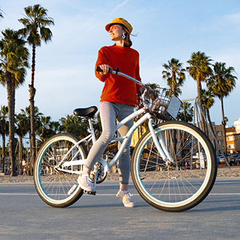 Woman on a bicycle