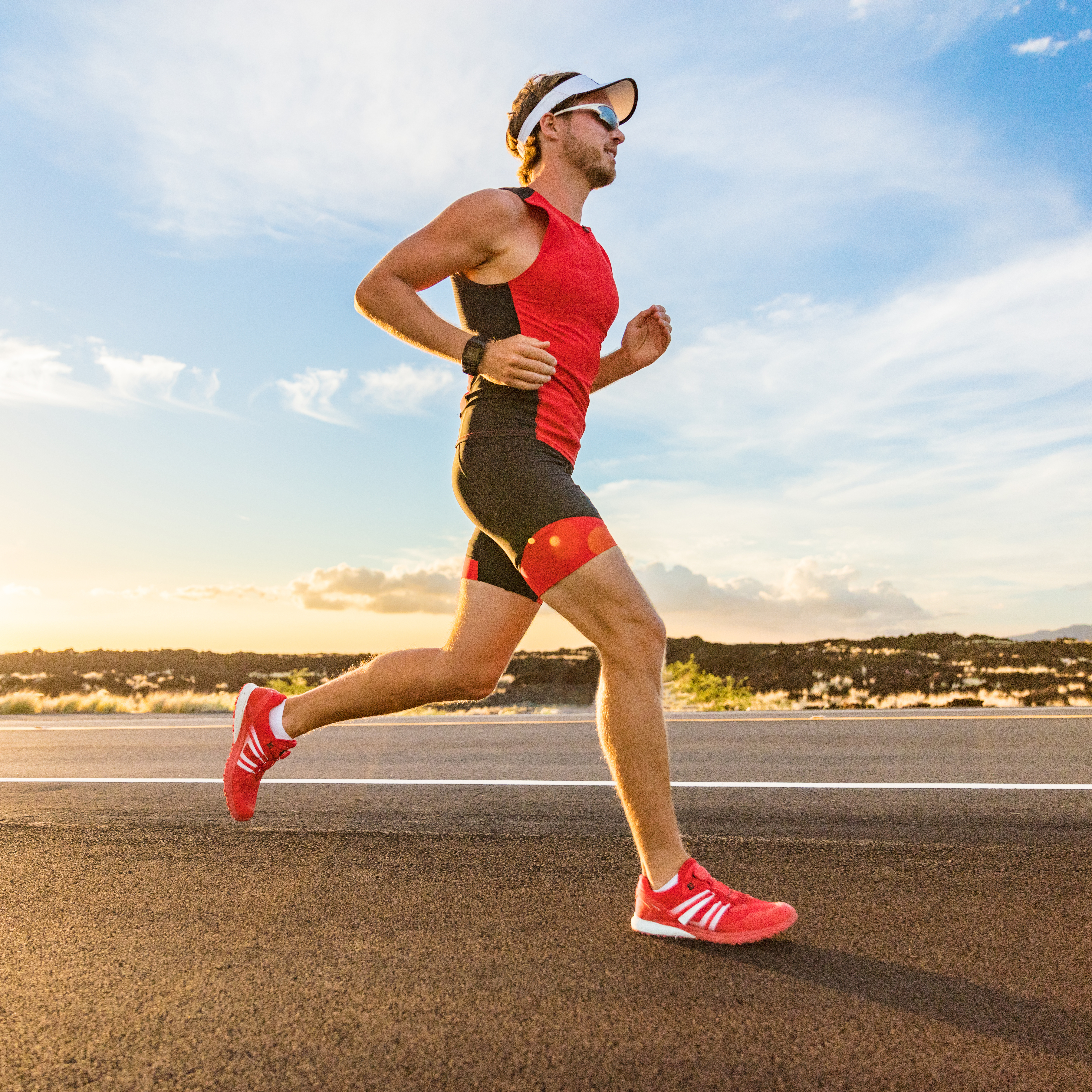 Man running outside
