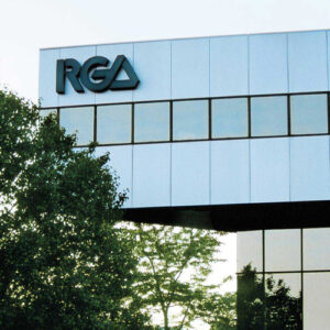 Sunrise photo of RGA headquarters featuring new brand in the 1980s